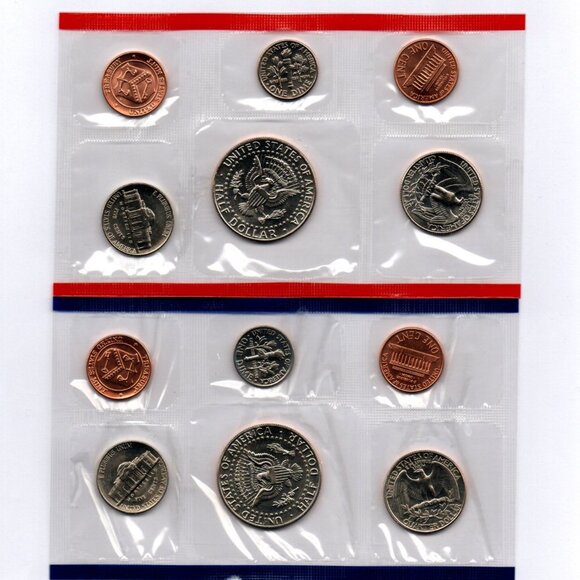 1989-P&D Uncirculated Set... 10 Coin Set... In Original US Mint Packaging - Picture 2 of 3